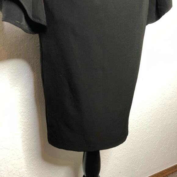 Bardot Ava black off shoulder flared sleeve sheath dress size US 6 / Small - Picture 6 of 16
